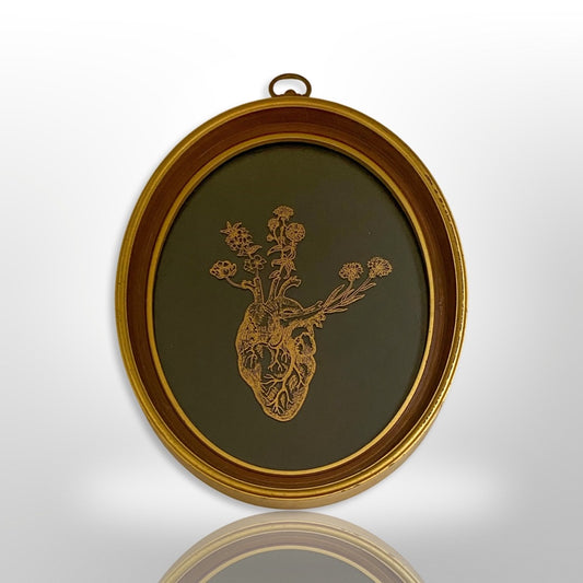 SOLD OUT - Etching: Heart in Bloom